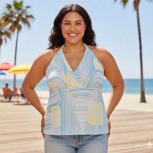 MXM 1X Halter Top Tropical Colors